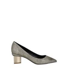 NICHOLAS KIRKWOOD Womens Court Heels Gold Synthetic Block Heel UK 6 RRP 200