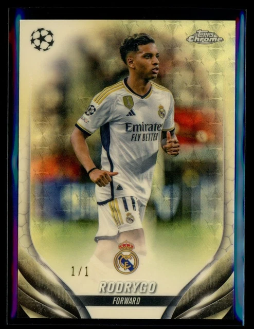 2023-24 Topps Chrome #168 Rodrygo Superfractor 1/1 Real Madrid