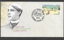 AUSTRALIA PAINTINGS ART "HOLIDAY AT MENTONE" CHARLES CONDER FIRST DAY COVER 1984