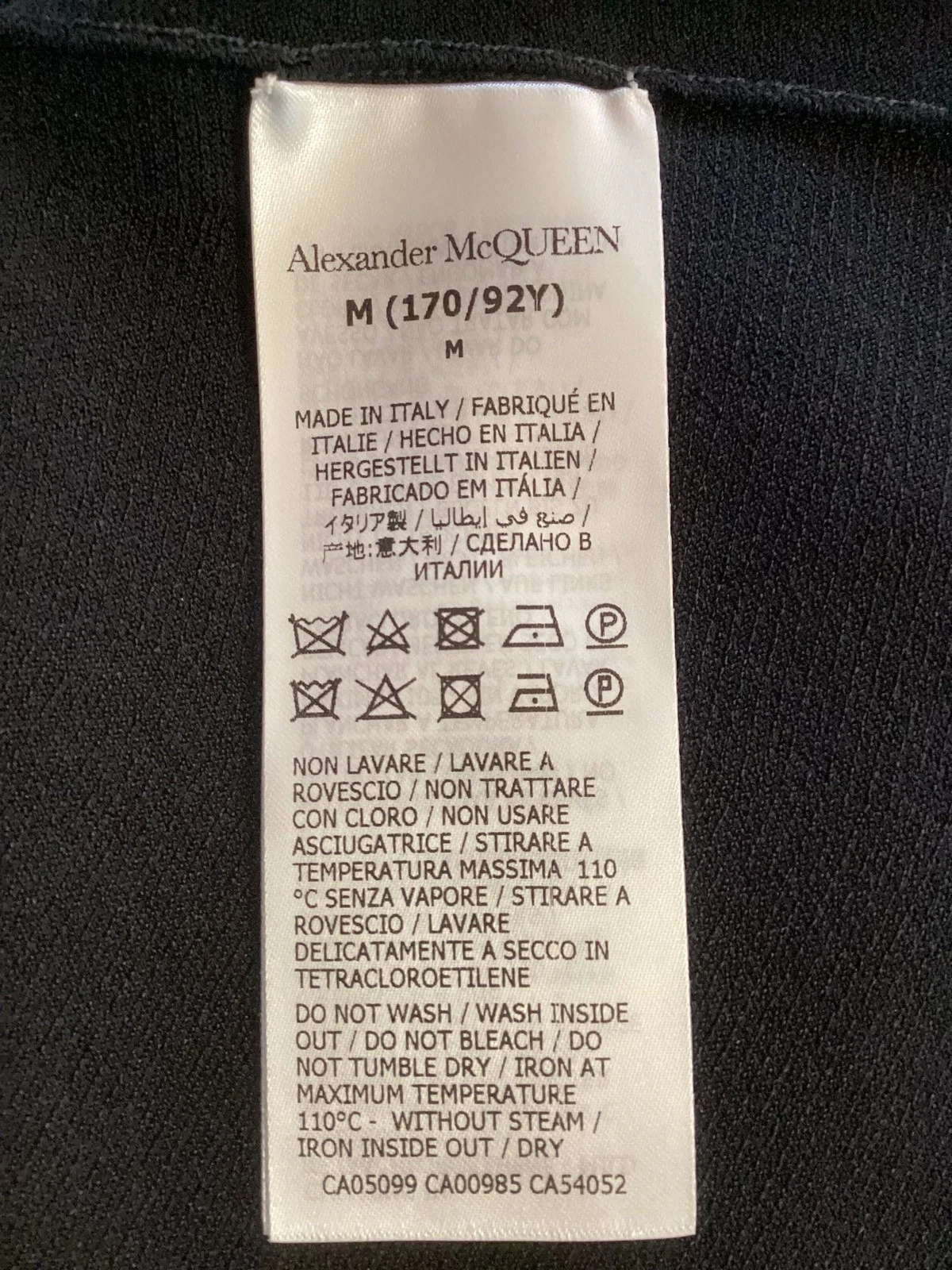 ALEXANDER MCQUEEN ABITO DONNA SCANALATO CON SPALLINE M NERO PREZZO DI LISTINO £1350 ANNUNCIO