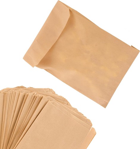 Paper Sandwich Bags Kraft Brown (125 Pack) Food Grade 125 Count,