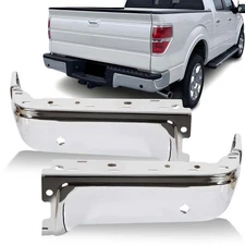 Rear Bumper End Caps Cover Face Bar compatible with 2009-2014 Ford F150