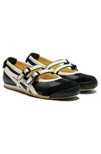 2025 Patou x Onitsuka Tiger Mexico 66 Tgrs Black/Cream Ballet Flats 118A2678-001