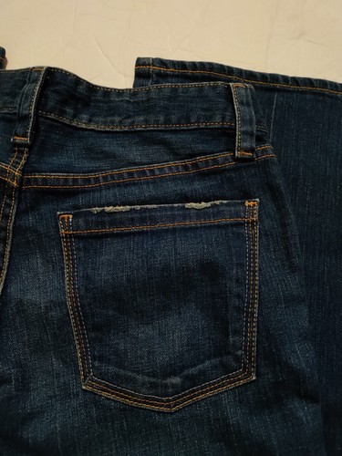 GAP Vintage Womens Size 6 Reg Original Flare Distressed Faded Dark Blue Jeans - Picture 7 of 10