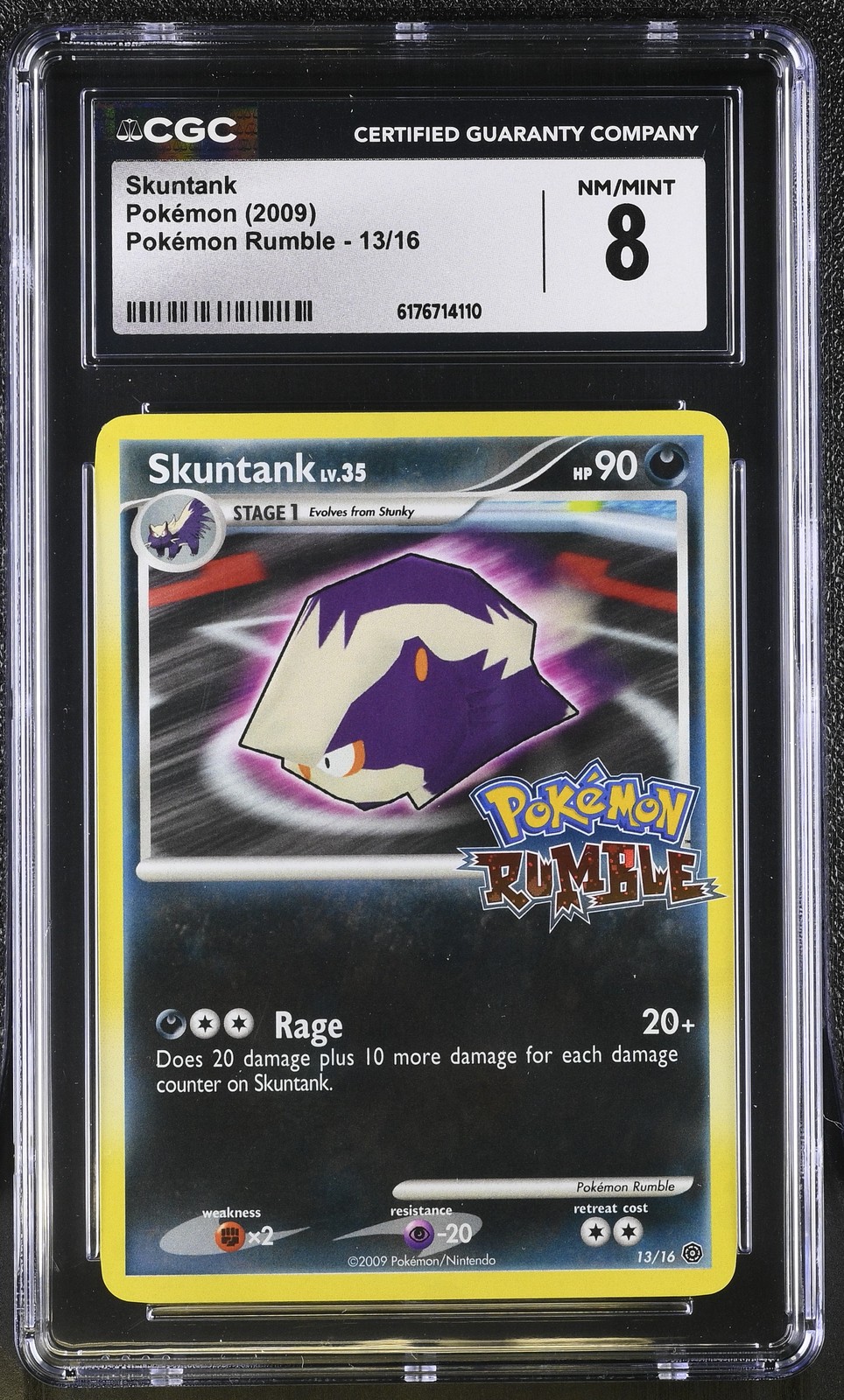 CGC 8 Skuntank 13/16 Pokemon Rumble Pokemon Card