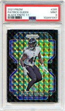 PATRICK QUEEN 2021 PANINI PRIZM FOOTBALL BLACK FINITE SP 1/1 PSA 9 MINT RAVENS