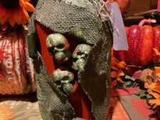 Halloween Glass Witch Potion Bottle Hand Crafted Apothecary Rustic One of a Kind