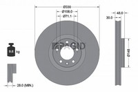 2X Pagid Bremsscheibe 55834NC FüR Opel Astra OV5 Sports Tourer Fphnsl Fphnsr 508