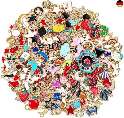 50 Stück Charms Großhandel, Emaille Charme Anhänger, Mixed Charms, Bulk Sc