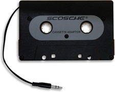 SCOSCHE DECKEDOUT UNIVERSAL AUDIO CASSETTE ADAPTER, BLACK DISTRESSED PKG