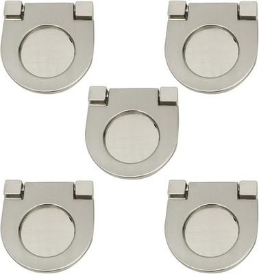 XMHF Cupboard Drawer Flush Mount Pull Ring Handle Knob A527 4pcs, Silvery 