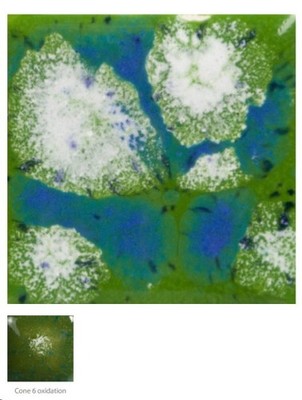 S-2715-MAYCO Jungle Gems    Kristallglasur- 1000-1045 °C - Spotted Kiwi - 118 ml