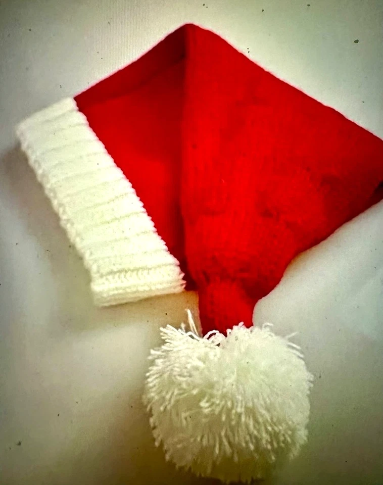 Sombrero de Papá Noel Navidad para Adultos Niños/Bebé Rojo Tejido Gorro Sombreros con Pompón Foto 4 de 4