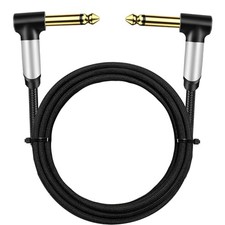 Guitar Instrument Cable 6.5mm Right-Angle to Right-Angle Audio Cable 100cm