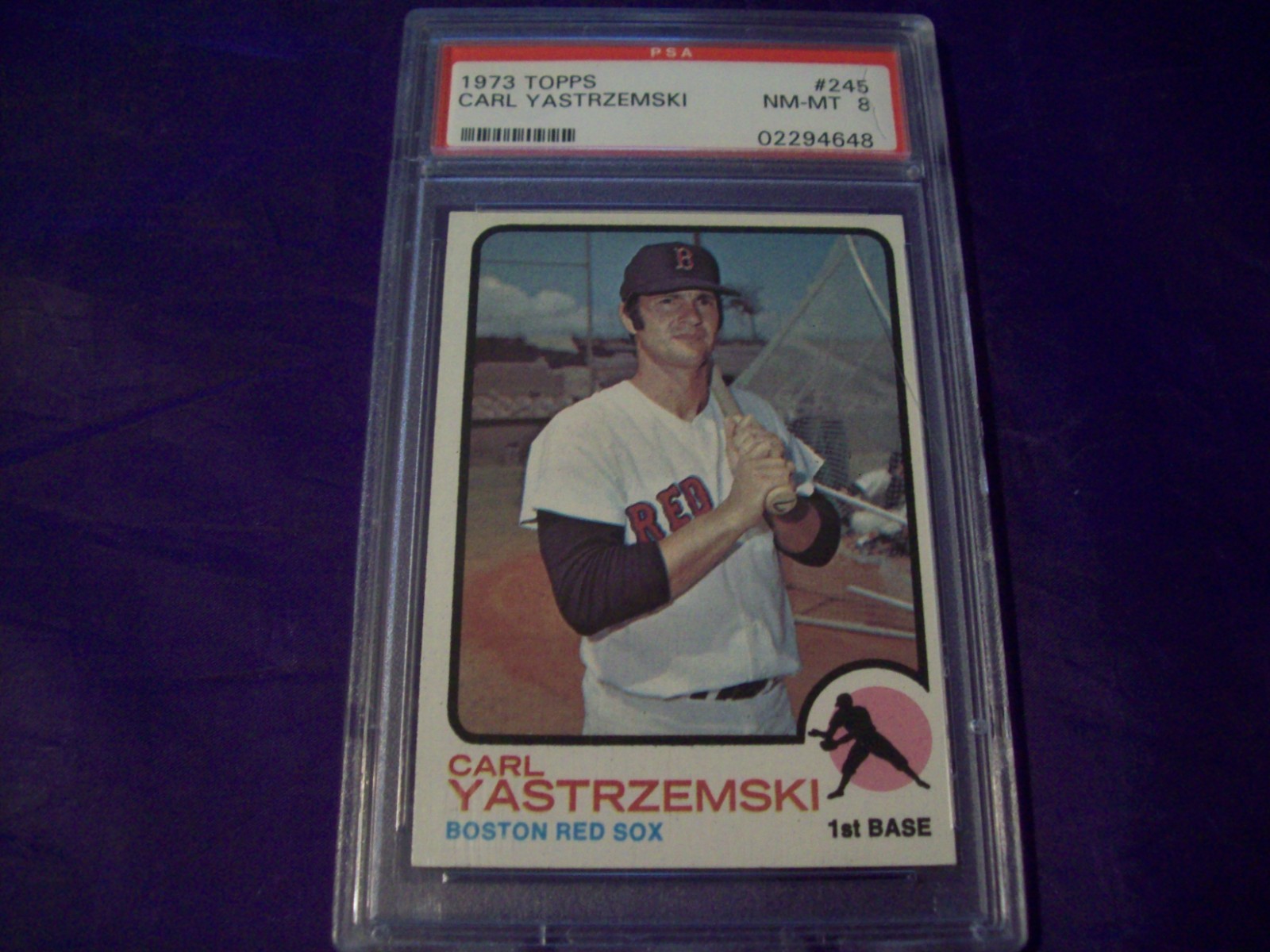 1973 TOPPS #245 CARL YASTRZEMSKI PSA 8