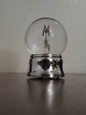 Silver Base Reindeer Snow Globe Sings Jingle Bells 
