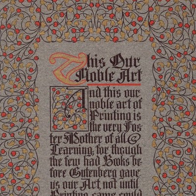 1909 Henry O Shepard Co Sample Print F. J. Trezise Lettered This Our Noble Art