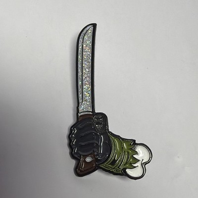 Fitted Fire Jason Voorhees Knife OG Enamel Pin Friday The 13th Horror Pack