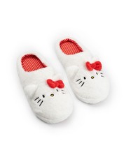 Hello Kitty White Character Face Mule Slippers Womens