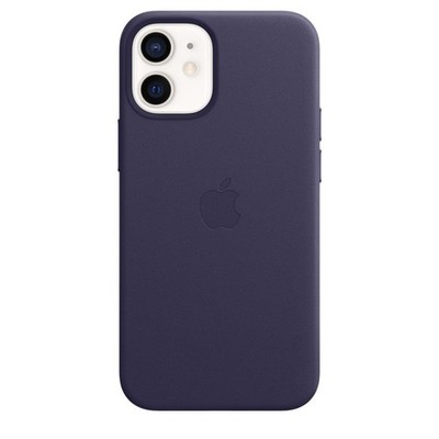 Original / Offizielles Apple iPhone 12 Mini Leder Case mit MagSafe - Deep Violet
