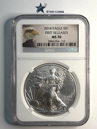 2014 Silver Eagle NGC MS70 Eagle Label
