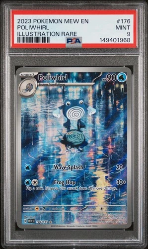 2023 Pokemon SV 151 Poliwhirl #176/165 Illustration Rare PSA 9 MINT
