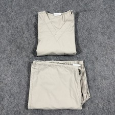 Allheart Basics Medical Workwear Nurse Scrub Unisex Set Size Medium Tan Beige