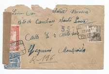 ESPAÑA CERTIFICADO DE PONTEVEDRA  A  MONTEVIDEO CON SELLO A BENEFICIO DE CORREOS