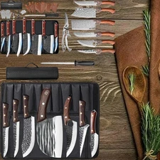 Butcher Knife Set 4/7/8/14 in 1 Professional Chef Knife Hand Forged Meat Cleaver