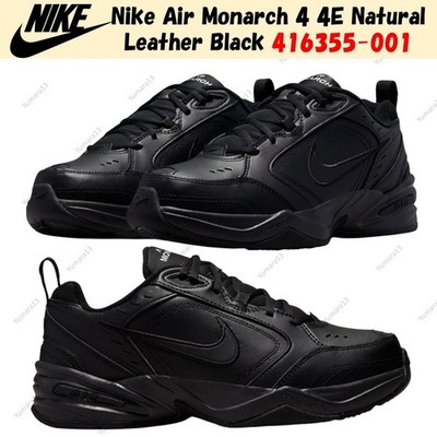 Nike Air Monarch 4 4E Natural Leather Black 416355-001 Herren Gr.