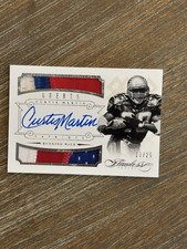 CURTIS MARTIN 2014 FLAWLESS GREATS DUAL GAME-WORN PATCH AUTO /25