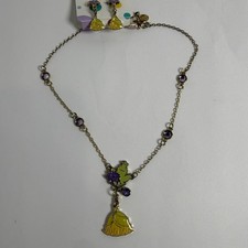 Disney Parks Collection Jewelry Tiana Earrings and Necklace Set New with Tag