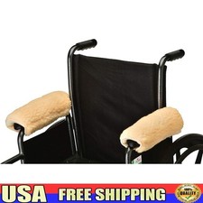 Comfortable Fleece Armrest Covers Wheelchairs Soft Washable Elbow Protectors New