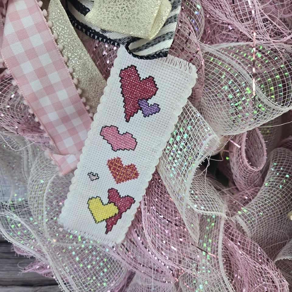 Pink Gnome Valentine Wreath, Pink Valentine, Gnome Valentine - Image 3 of 4