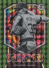 Phil Niekro 2021 Panini Mosaic #V13 Atlanta Braves Vintage Green