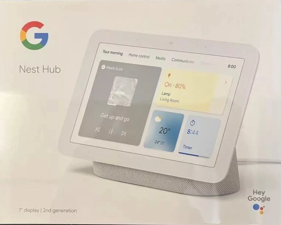 *VERSIEGELT* Google Nest Hub (2. Generation) 7 Zoll Smart Display Kreide (GA01331-US)