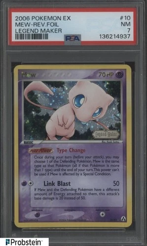 2006 Pokemon EX Legend Maker #10 Mew Reverse Foil PSA 7 NM