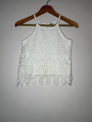 KNIT WORKS White Tank Top Girl's Size Medium