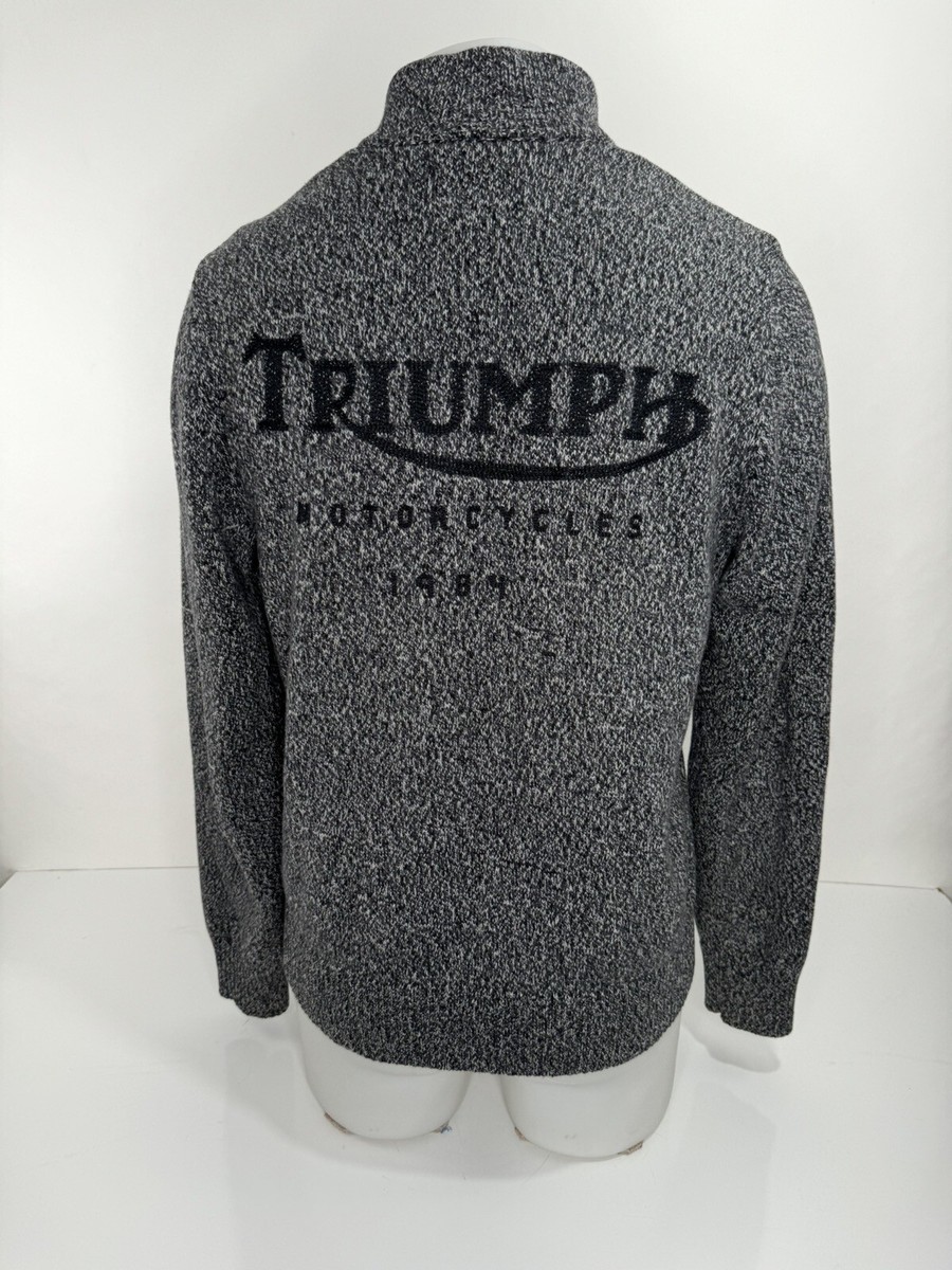triumph ジップセータージャケット TRIUMPH MOTORCYCLES / LUCKY BRAND - Mens M Full Zip Sweater Jacket