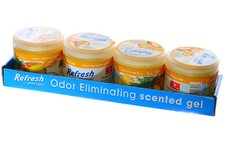 Refresh Scented Gel 4.5 Oz Car Home Office Air Freshener Pina Colada -4 Pack Refresh Scented Gel 4.5 Oz Car Home Office Air Freshener Pina Colada -4 Pack