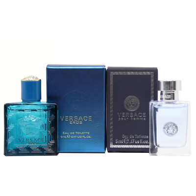2pc Mini Gift Versace Eros Men EDT 5ml and Pour Homme EDT 5ml, Brand New |  eBay