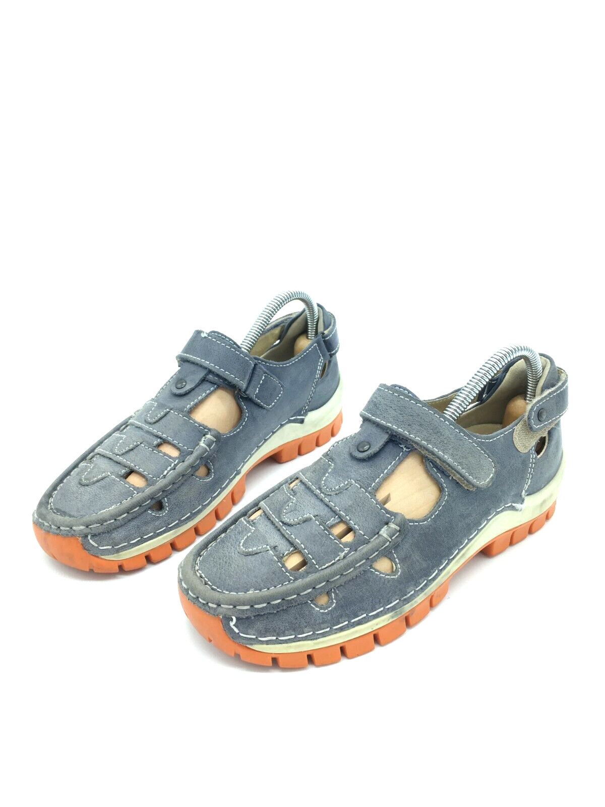 Wolky Move Zapatillas Para Andar Azul / Naranja Para Mujeres T.37 US.6 UK.4