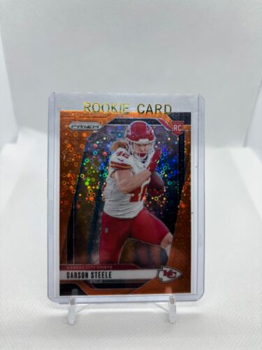 2024 Panini Prizm Carson Steele Orange Disco Prizm Rookie Card #337 Chiefs