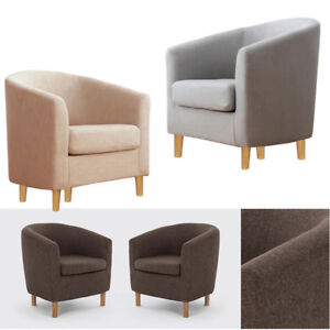 Small Linen Tub Single Sofa Chairs Footrest Bedroom Dining Room