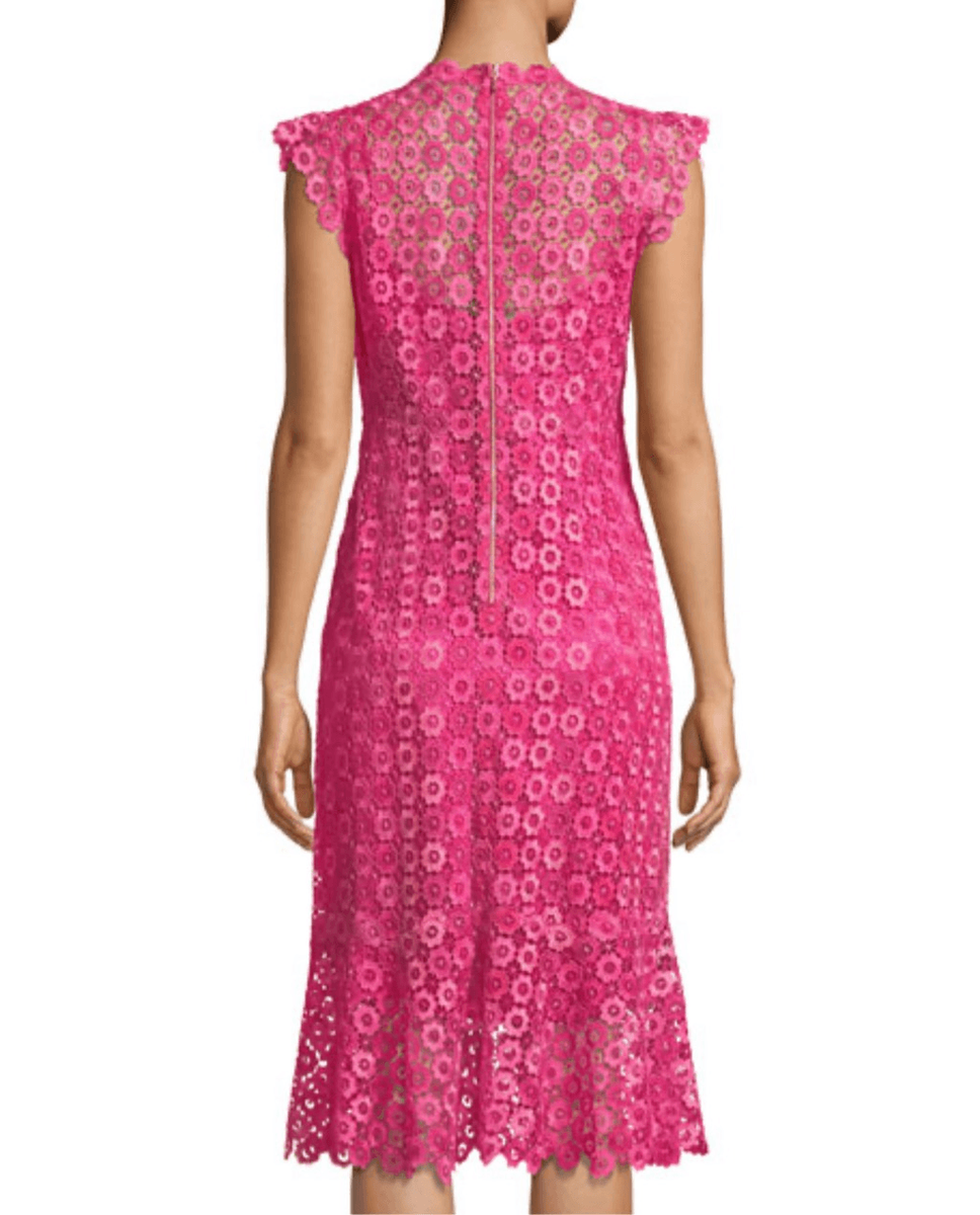 Elie Tahari Florance Geometric pink Lace Dress size 0 | eBay