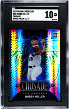 2023 Panini Chronicles Crusade #23 Bobby Miller HYPER PRIZM /75 SGC 10 GEM RC