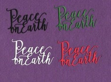 PEACE ON EARTH  3 die cuts Christmas scrapbook cards