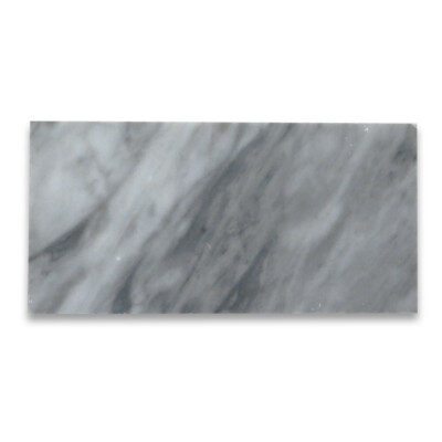 K41P Bardiglio Gray Dark Grey Marble 3x6 Subway Tile Polished