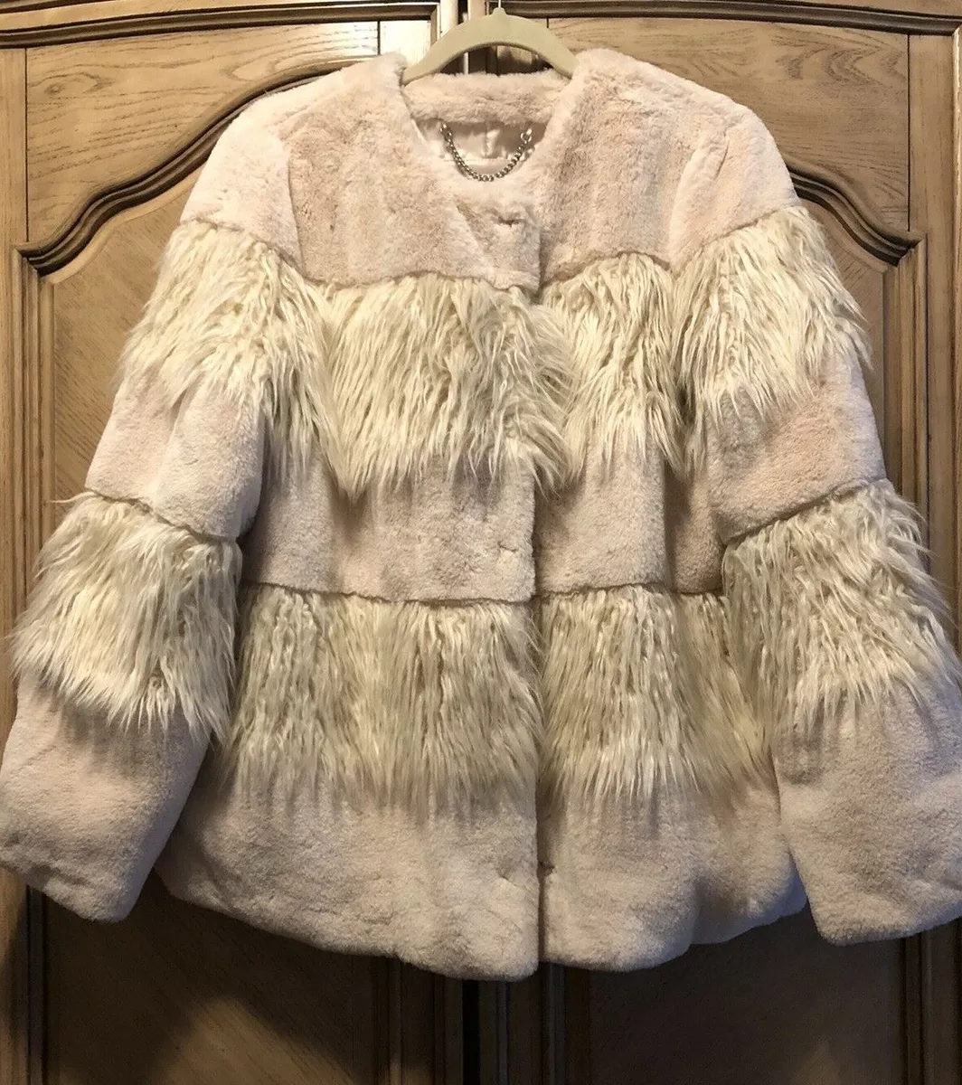 Bcbgeneration quilted faux fur deals coat