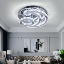 Crystal LED Ceiling Light Fixture Chandelier Lighting Modern Pendant Lamp Indoor